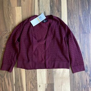 Wine colored cardigan